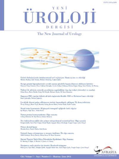 The New Journal Of Urology Volume: 7 Number: 2